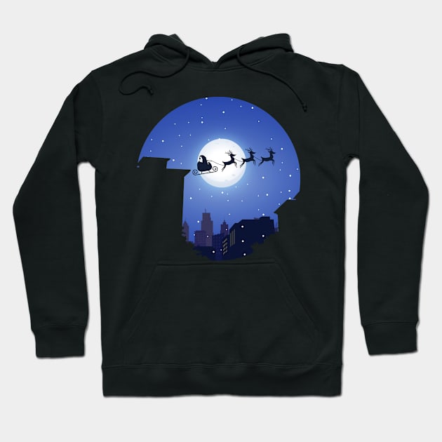 Santa in the City Hoodie by Son Dela Cruz